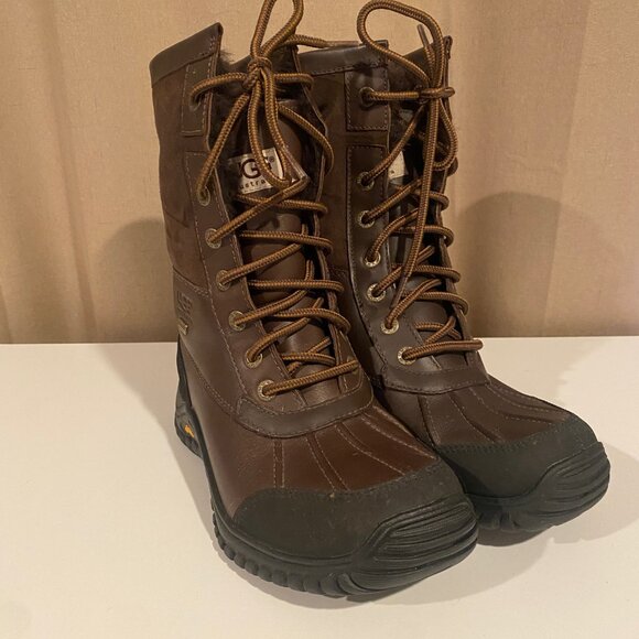 UGG Women's Lace-Up‎ Brown Boots Size 6 Waterproof Vibram Sole Winter Snow - Picture 2 of 11
